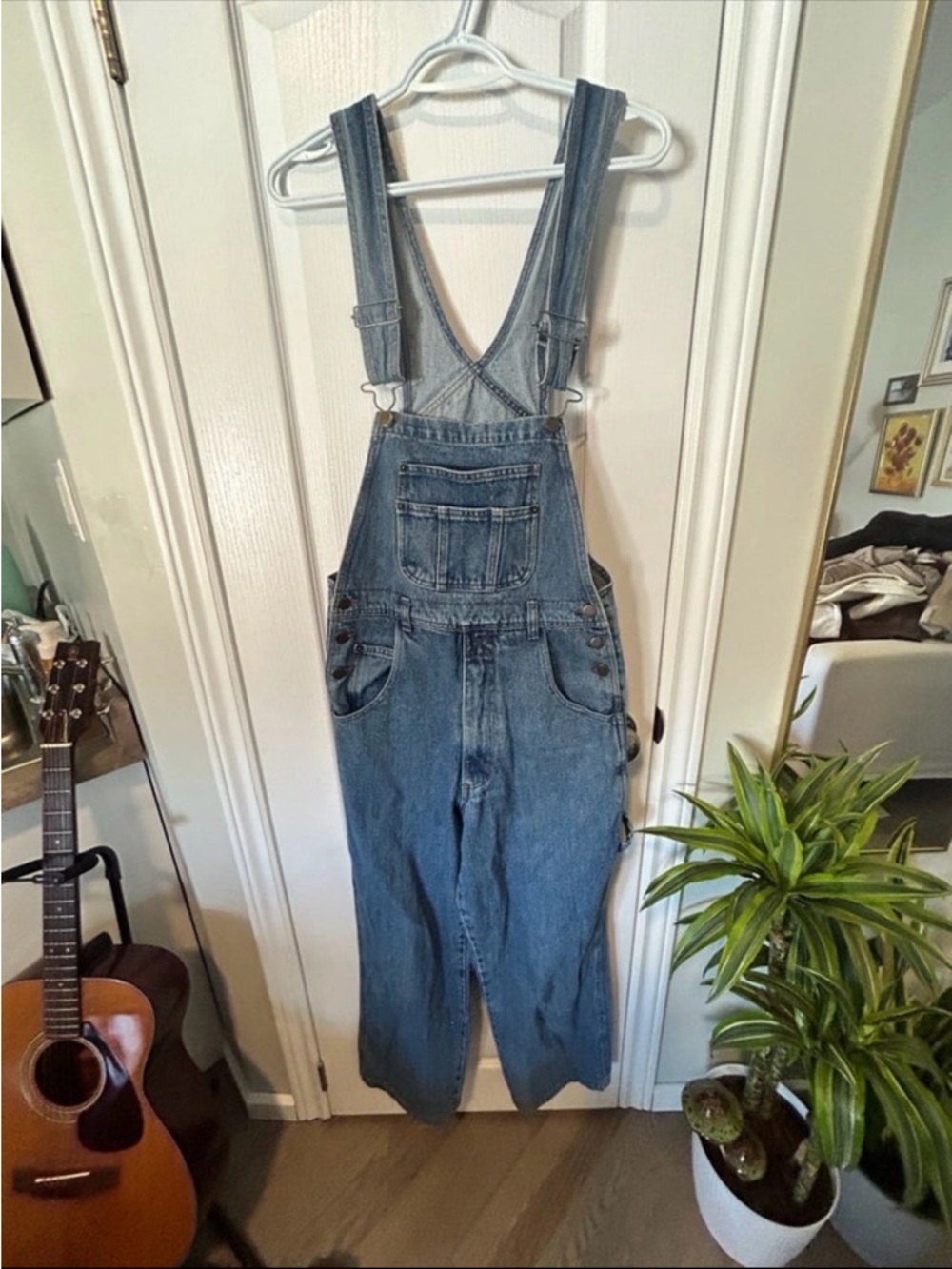 Classic Vintage Blue Denim Overalls